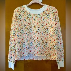 Francesca’s Alya long sleeve multicolor floral top